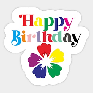 Happy birthday colorful Sticker